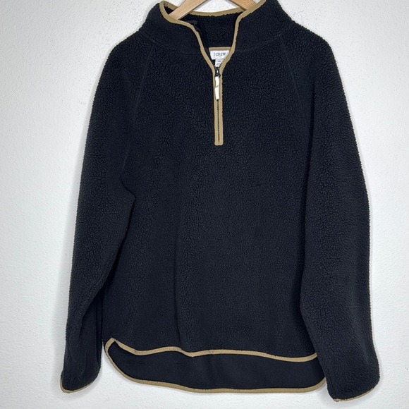 J. Crew Sweaters - J. Crew Cozy Black Fleece Sweater XL